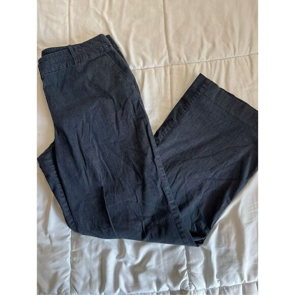 Ann Taylor Loft Navy Blue Trouser Pants size 10 adjustable waist - Picture 3 of 10